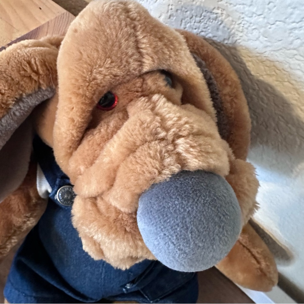 GANZ Vintage Mr Wrinkles Plush Puppy Dog Hand Puppet - Picture 7 of 11